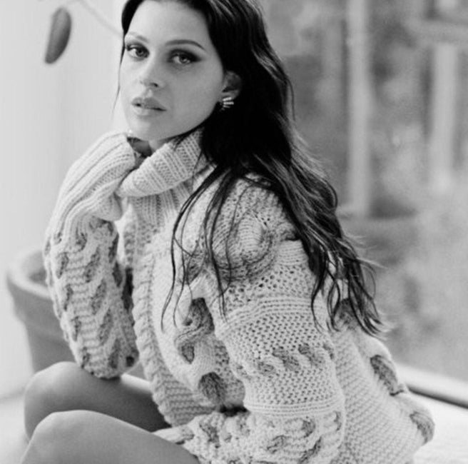 Nicola Peltz Beckham wears the signature Barbora knit by The Knotty Ones for Cosmopolitan UK