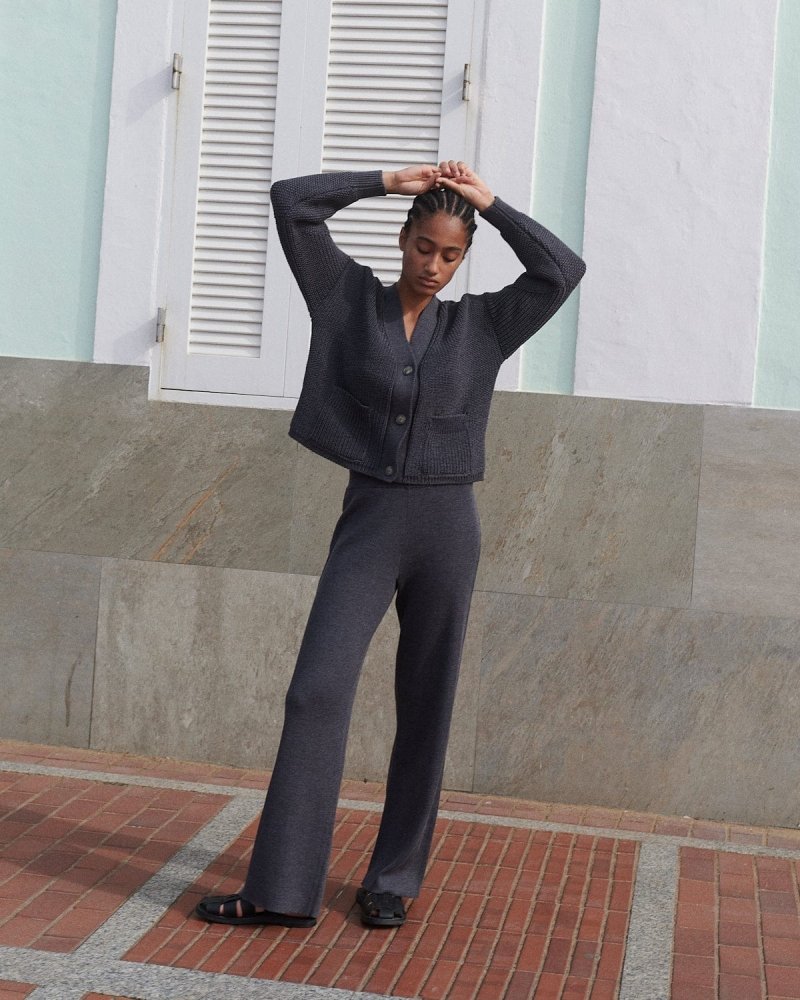Rib Lounge: Charcoal Merino Wool Pants – The Knotty Ones