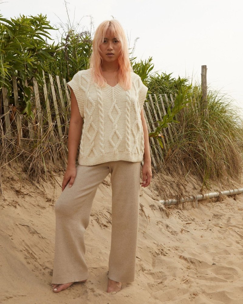 Laimė: Oat Milk Alpaca Wool & Cotton Vest