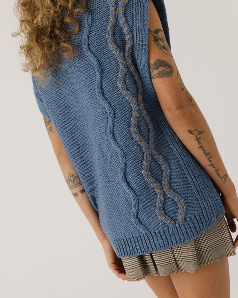 Blaivi Vasara: Baltic Blue Merino Wool Vest