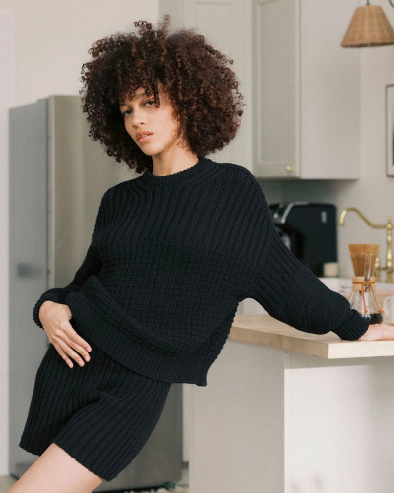 THE SHISHIKUI 　COLOR KNIT / BLACK 商品 – SHISHIKUI