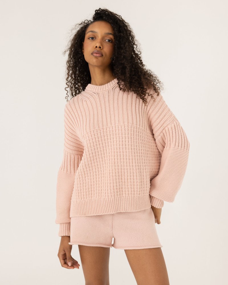 Delčia: Dusty Pink Cotton Sweater