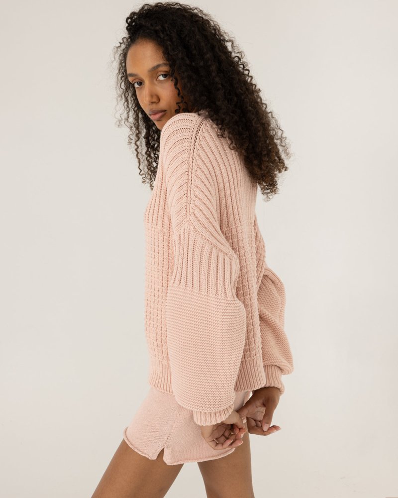 Delčia: Dusty Pink Cotton Sweater