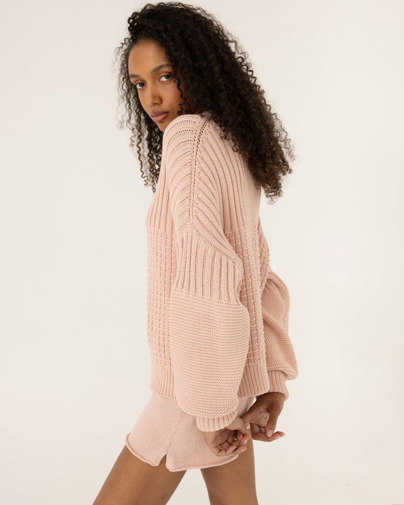 Delčia: Dusty Pink Cotton Sweater