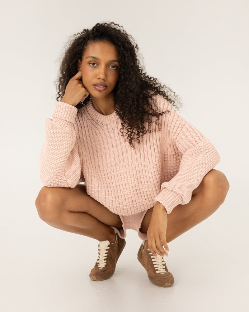 Delčia: Dusty Pink Cotton Sweater