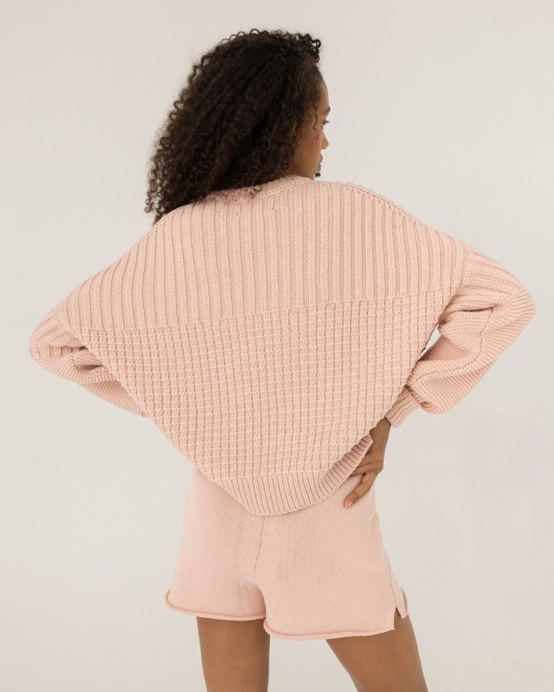 Delčia: Dusty Pink Cotton Sweater – The Knotty Ones