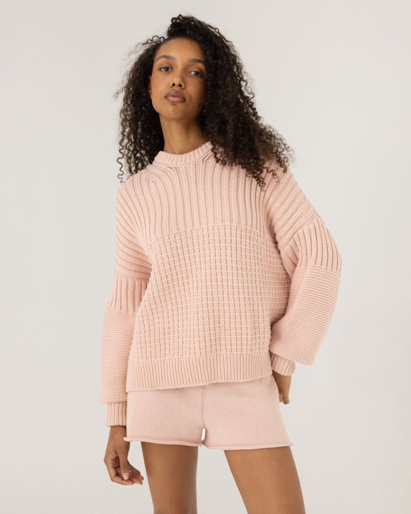 Delčia: Dusty Pink Cotton Sweater