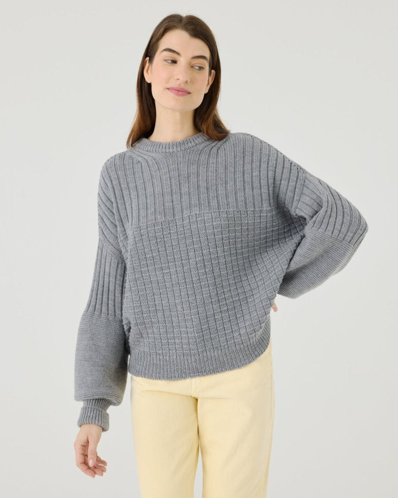 Delčia: Fog Grey Merino Wool Sweater