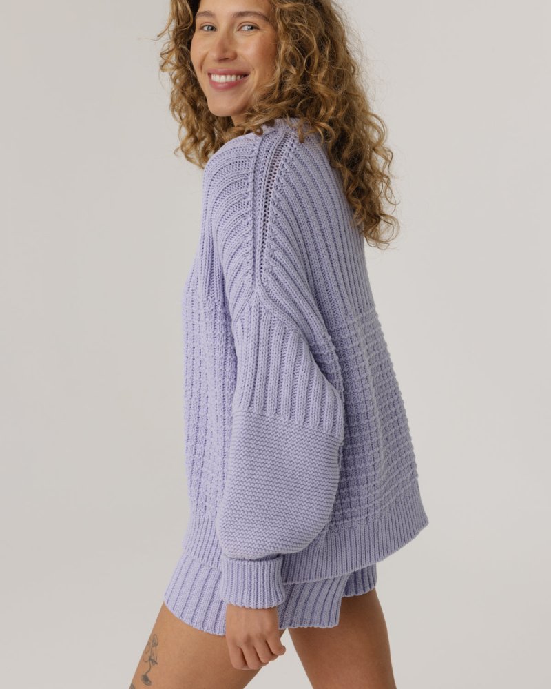 Delčia: Lilac Cotton Sweater