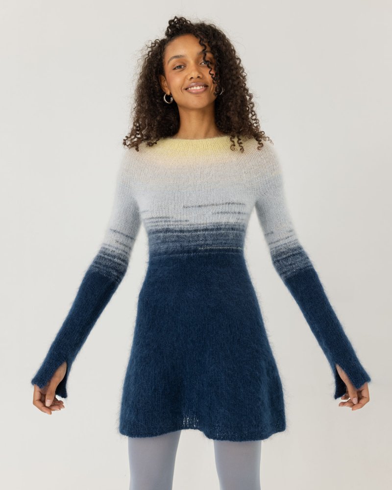 Eglutė: Twilight Gold Silk & Mohair Dress