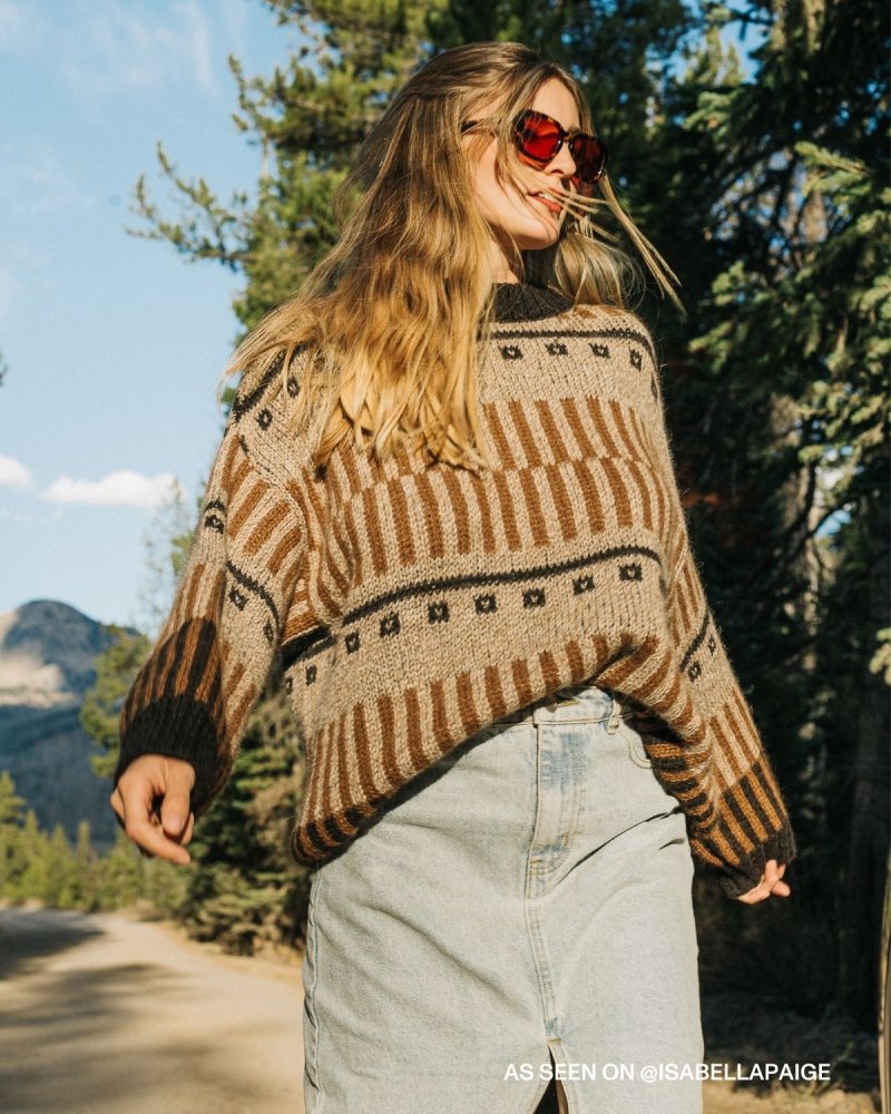 Ethno: Brown Alpaca Wool Sweater – The Knotty Ones