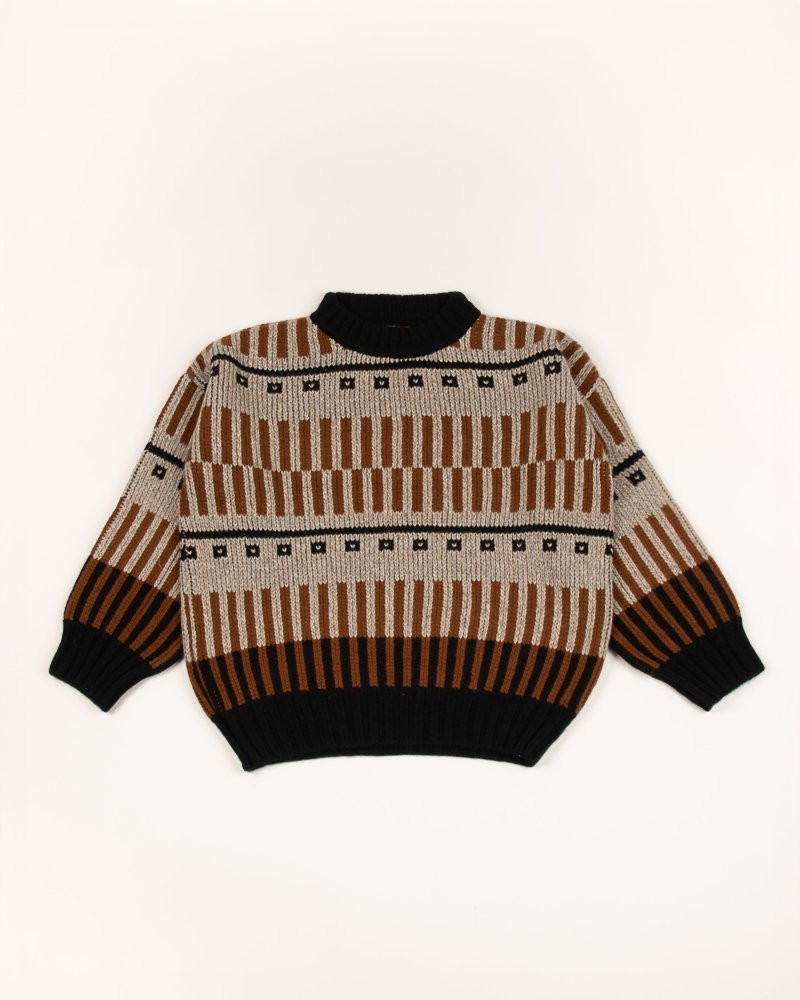 Ethno: Brown Alpaca Wool Sweater – The Knotty Ones