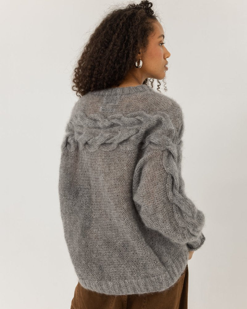 Jūra: Fog Grey Silk Mohair Sweater – The Knotty Ones