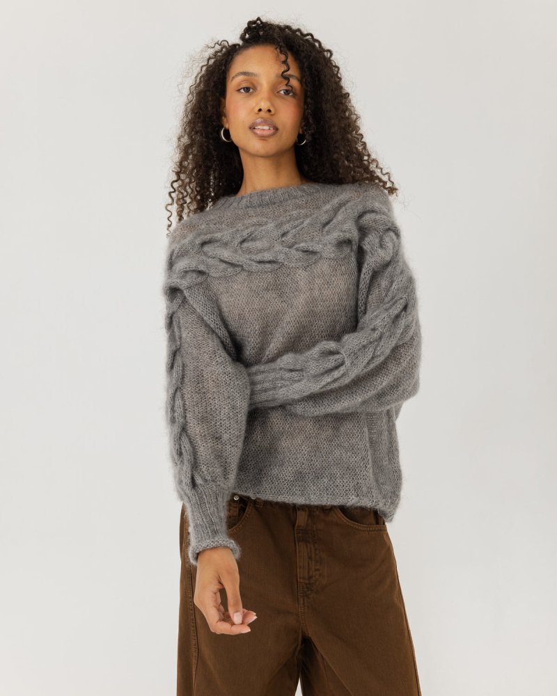 Jūra: Fog Grey Silk & Mohair Sweater