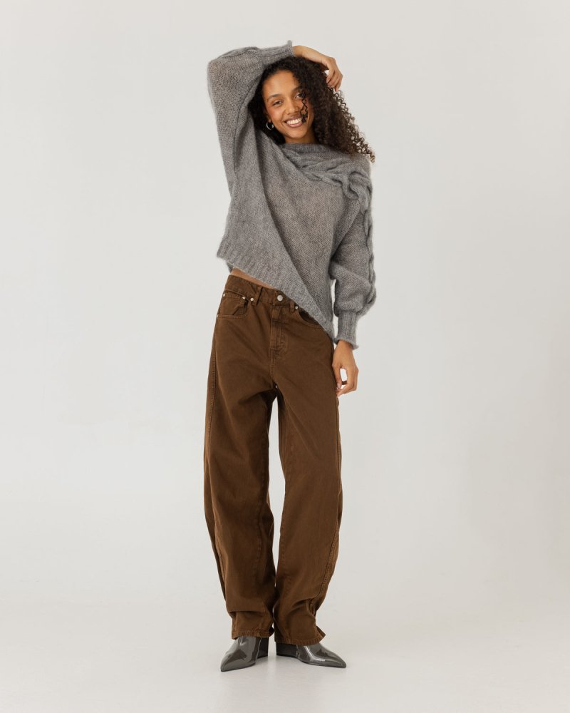 Jūra: Fog Grey Silk Mohair Sweater – The Knotty Ones