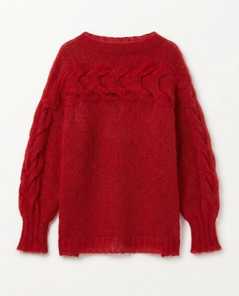 Jūra: Poppy Red Silk Mohair Sweater – The Knotty Ones