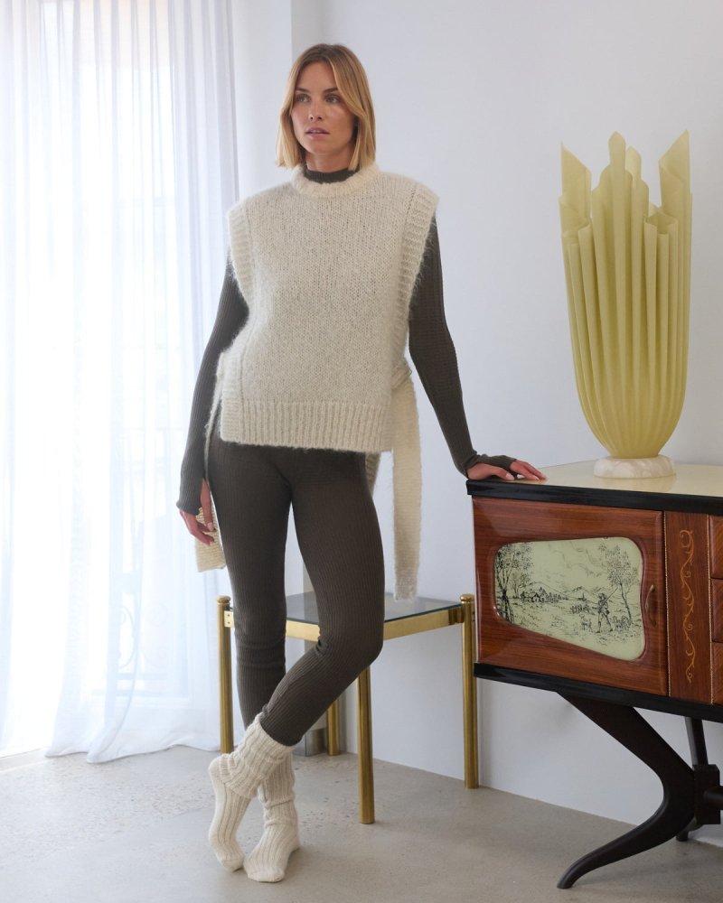Kalvos: Sea Salt Mohair Vest