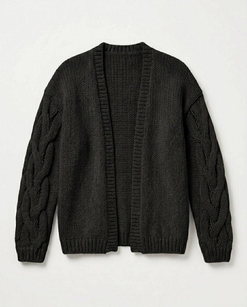 M&amp;Ssoduk patchwork knit cardigan/blac Long Hooded Black Patchwork Cardigan 🖤 Sale ends in 5 days! Grab