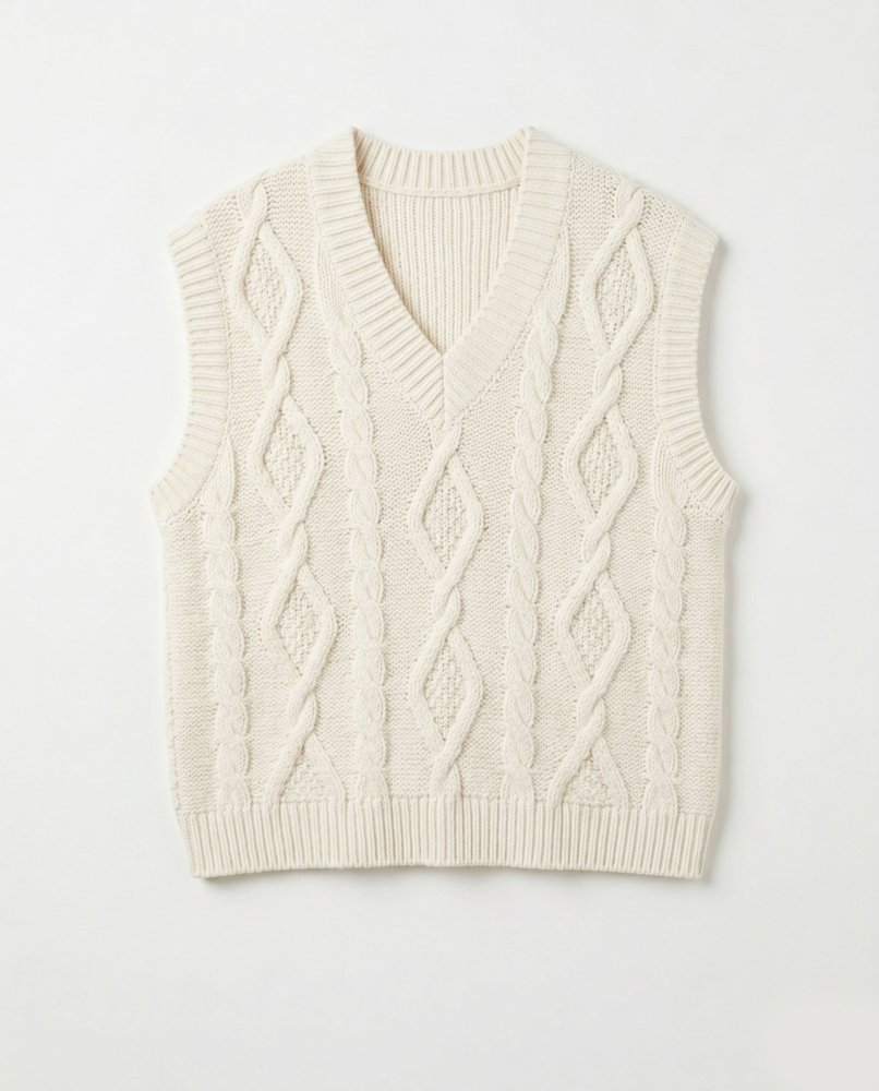 Laimė: Oat Alpaca Wool & Cotton Vest – The Knotty Ones