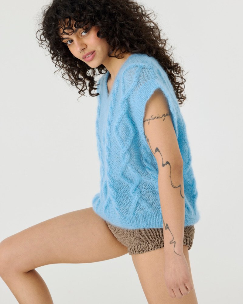 Laimė: Seaglass Silk & Mohair Vest