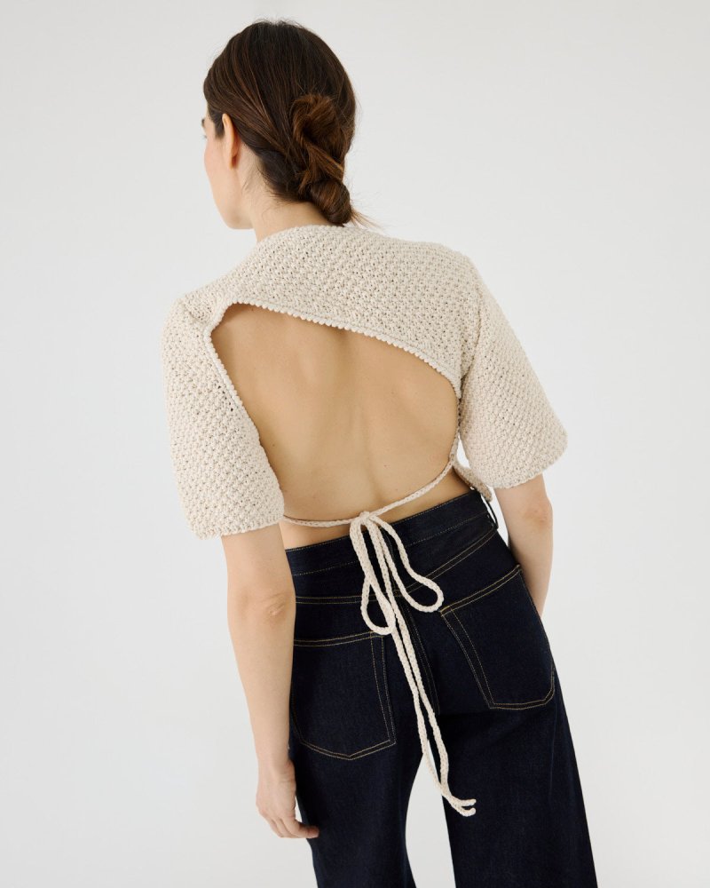 Lake Galvė: Handmade Cotton Oat Top