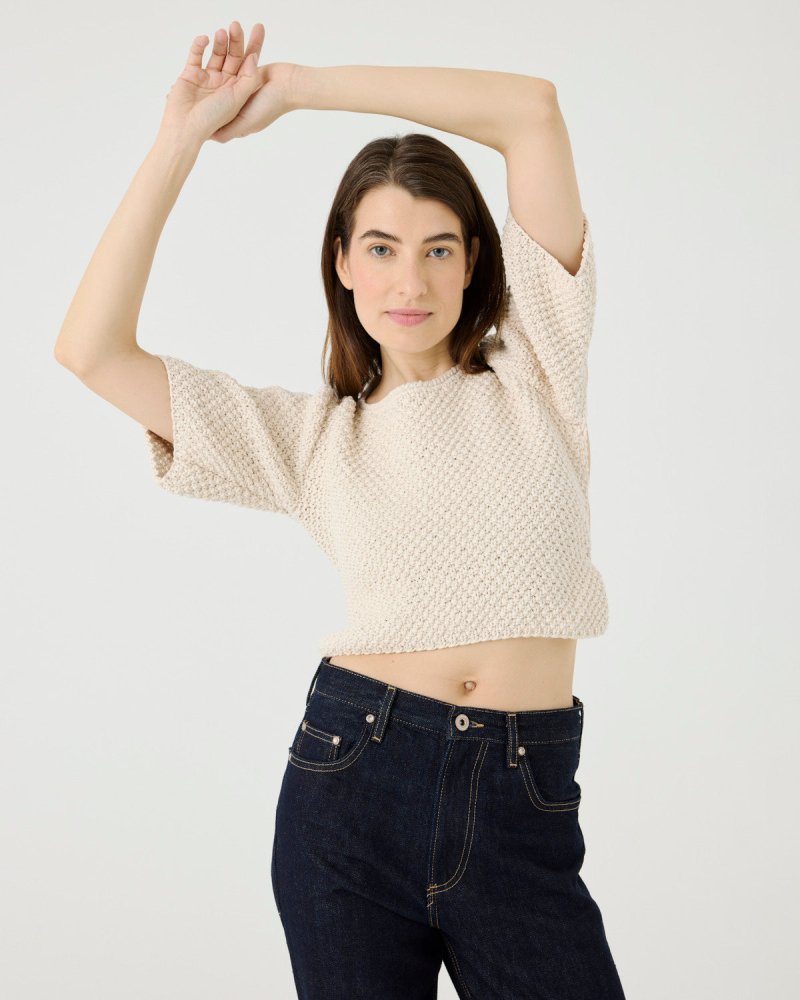 Lake Galvė: Handmade Cotton Oat Top