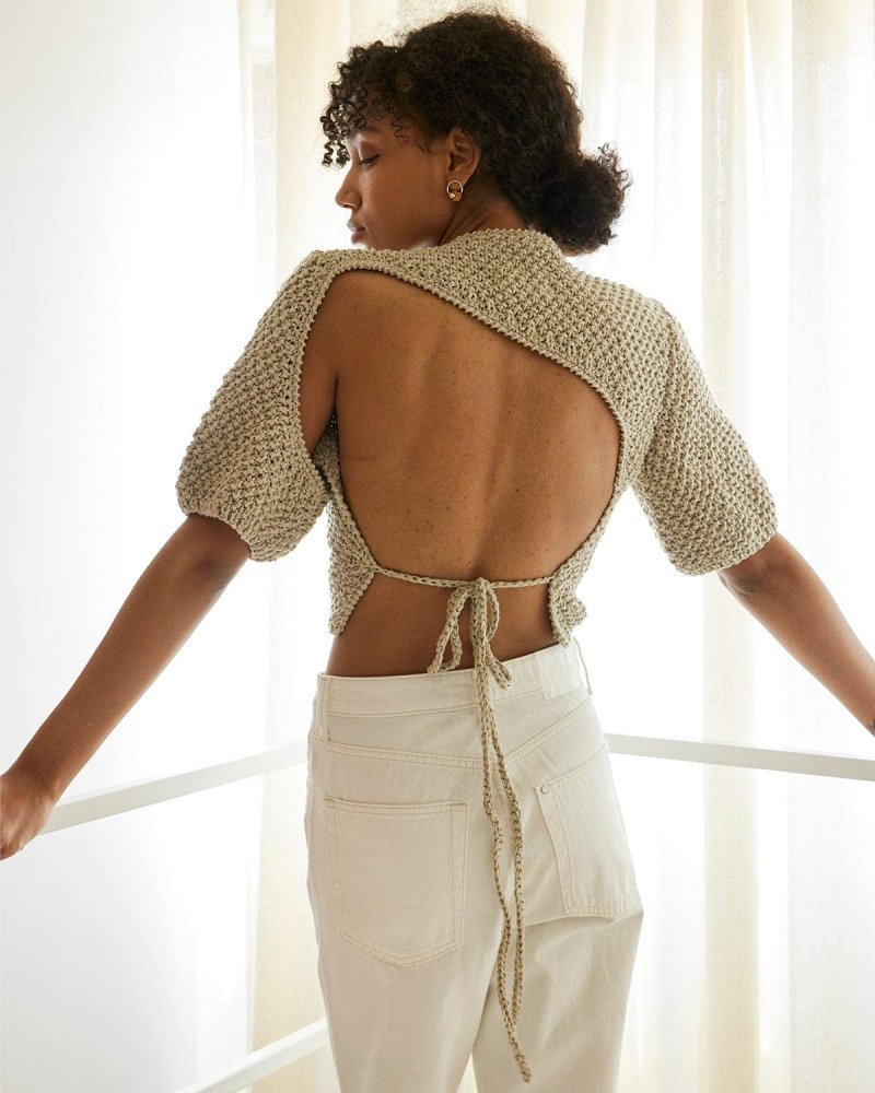 Lake Galvė: Natural Linen Top