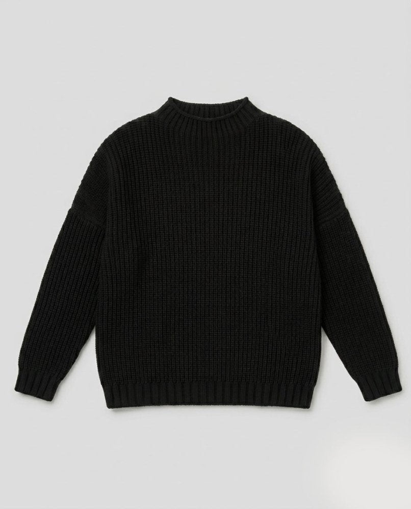 Laumės: Black Cotton Sweater – The Knotty Ones