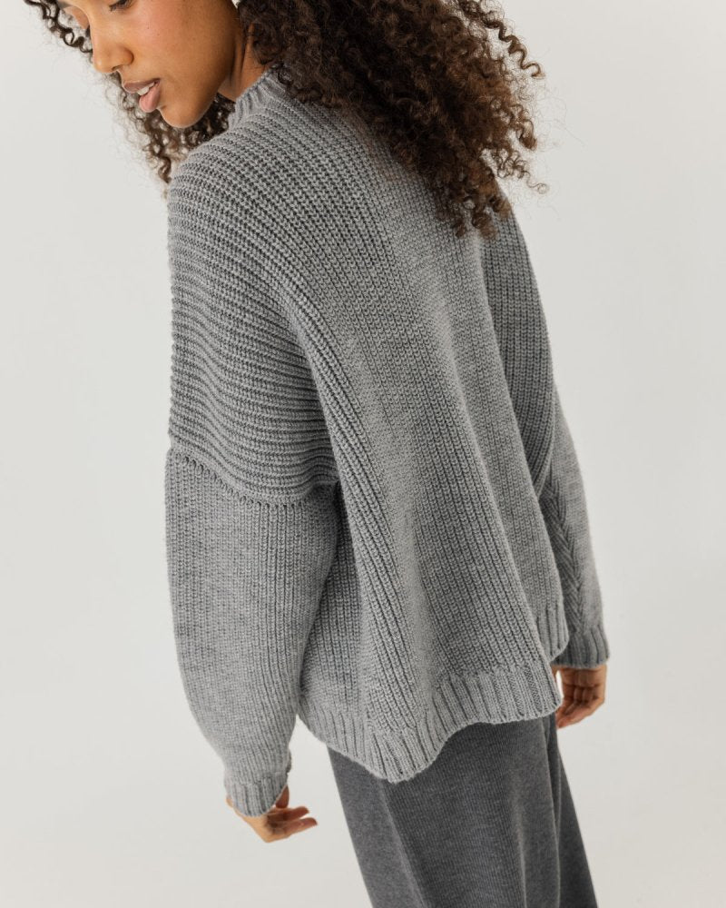 Laumės: Fog Grey Merino Wool Sweater