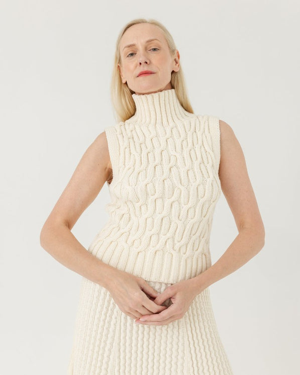 Mūša: Sea Salt Merino Wool Vest