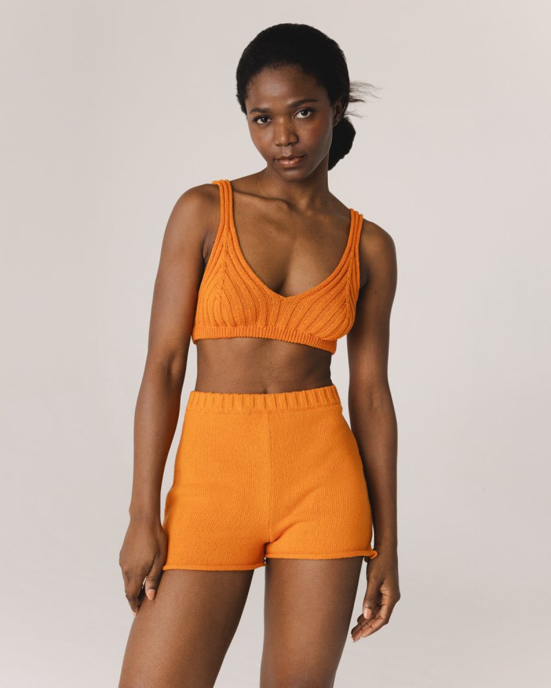 Pieva: Orange Cotton Bralette