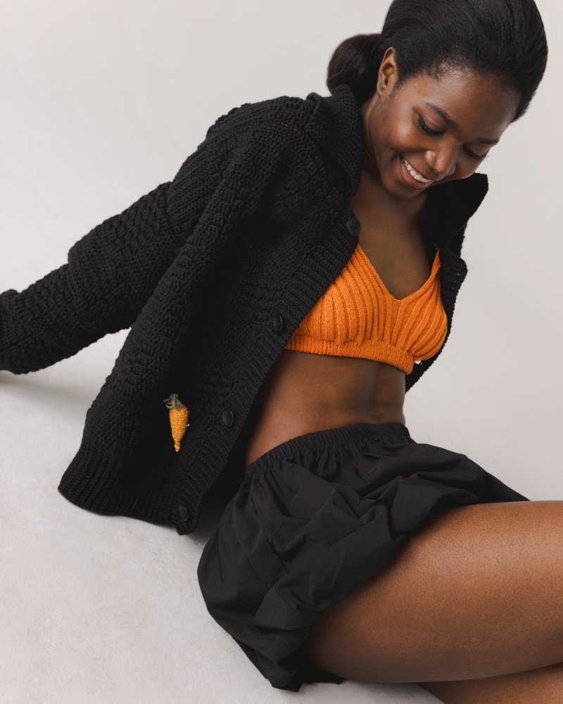 Pieva: Orange Cotton Bralette