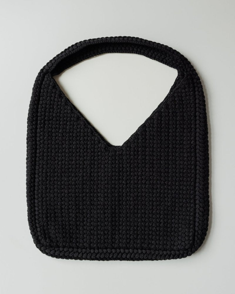 Pintinė: Black Crochet Bag