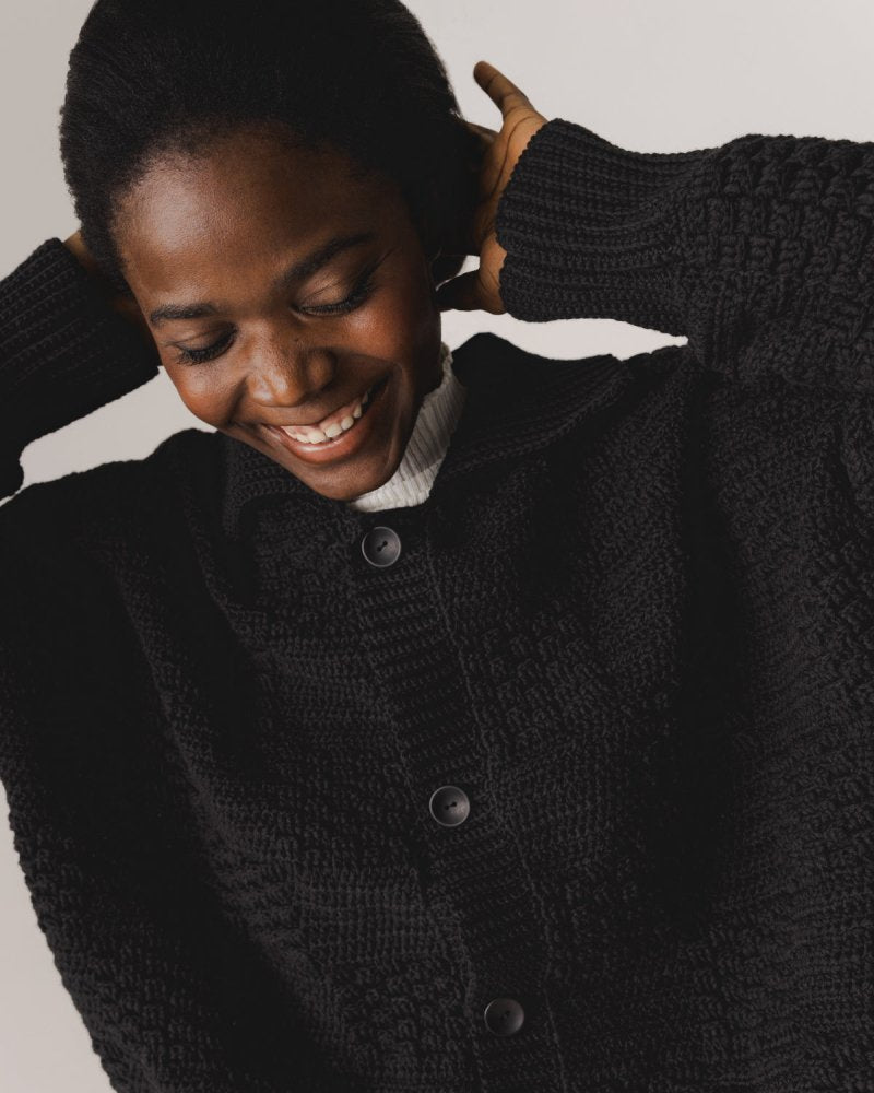 Prietema: Black Crochet Cotton Jacket – The Knotty Ones