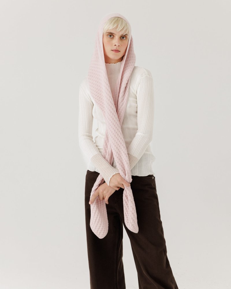 Radvilaitė: Rose Melange Cashmere Headpiece