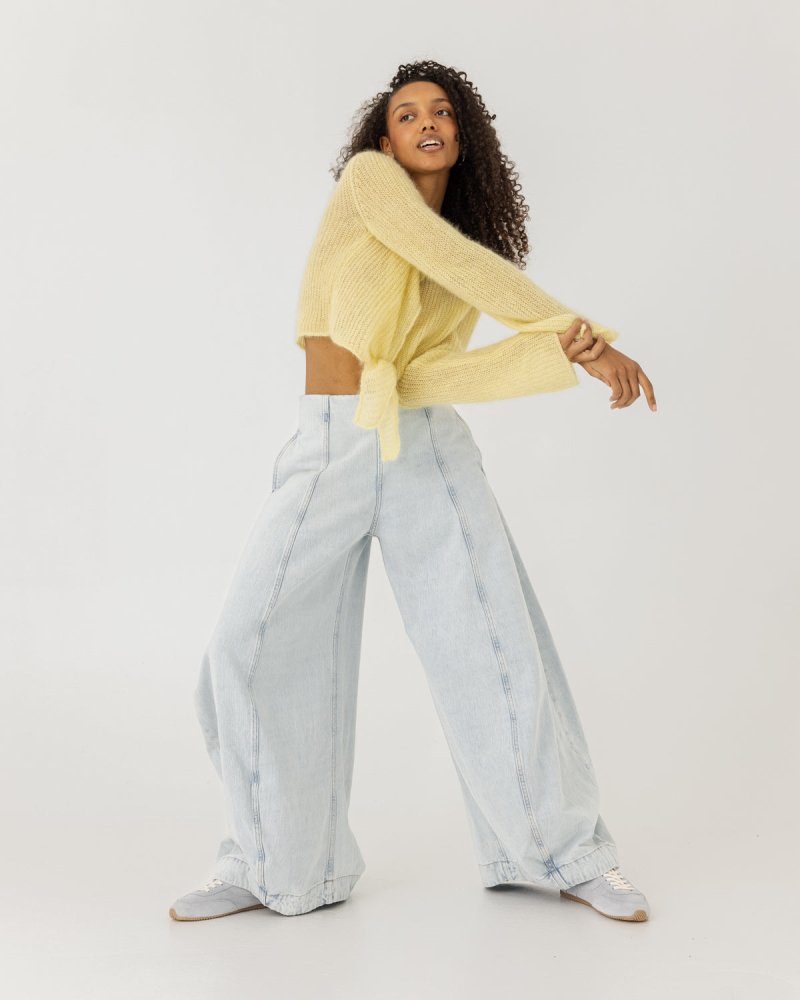 Skraistas: Butter Yellow Silk Mohair Cropped Cardigan – The Knotty