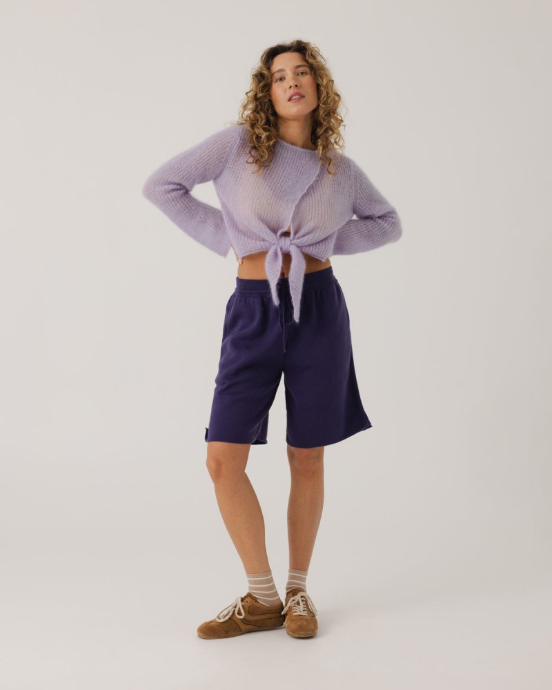 Skraistas: Lilac Silk Mohair Cropped Cardigan – The Knotty Ones