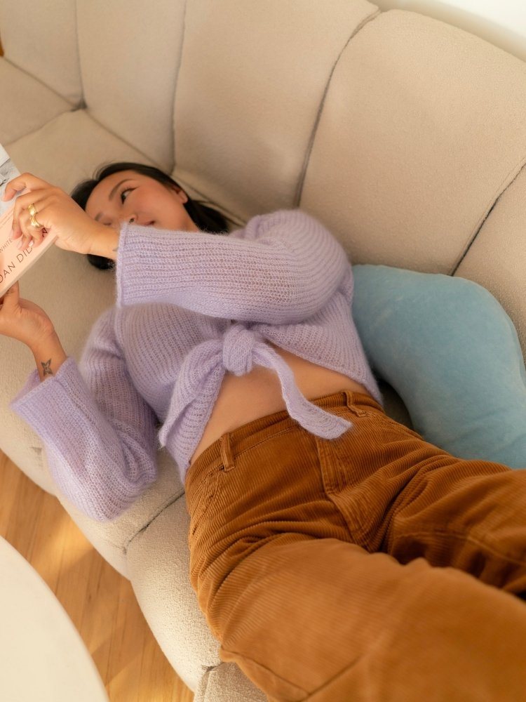 Skraistas: Lilac Silk Mohair Cropped Cardigan – The Knotty Ones