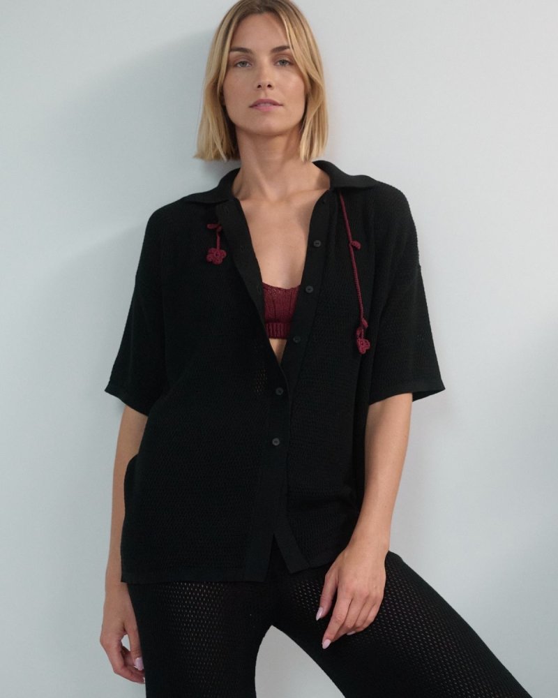 Sutemos: Black Cotton Pants