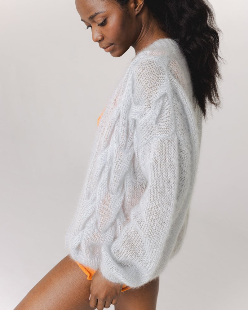 Twisted Erik: Dew Silk Mohair Cardigan – The Knotty Ones