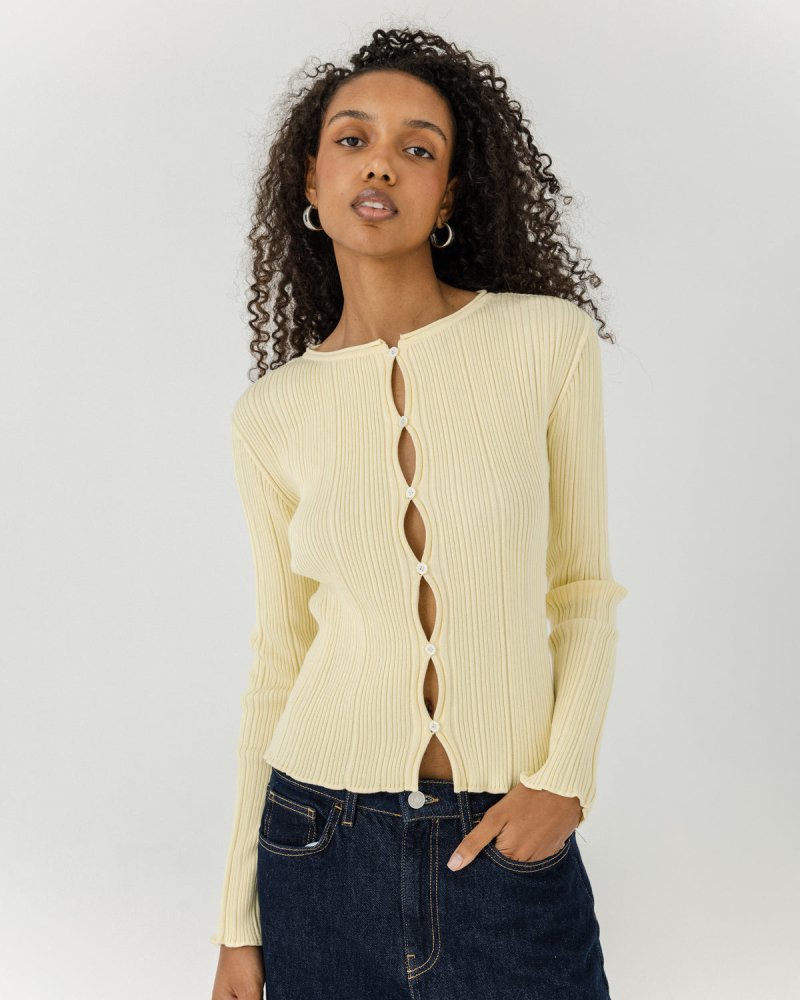 Tyla: Butter Yellow Cotton Top