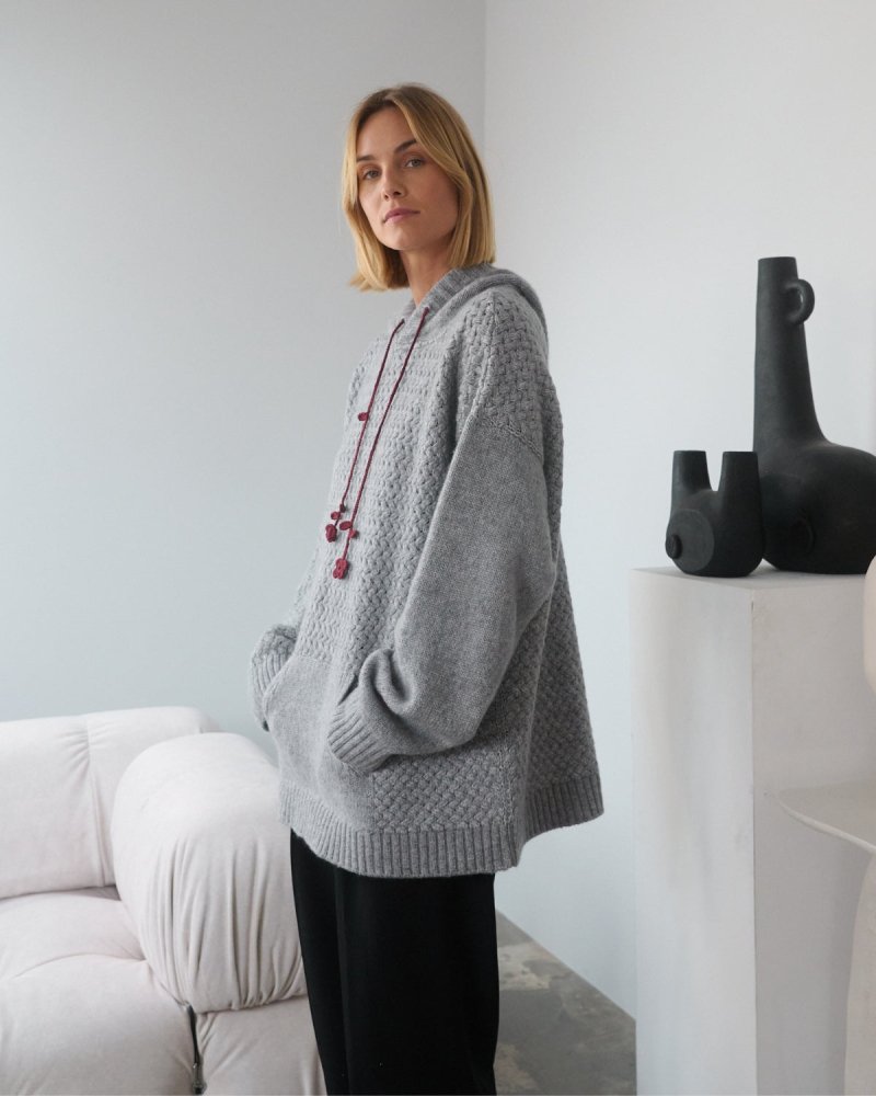 Žilvinas: Fog Grey Merino Wool Hoodie – The Knotty Ones