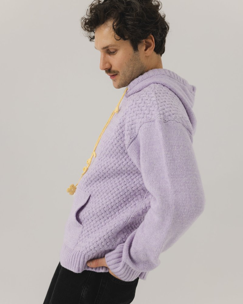 Žilvinas: Lilac Merino Wool Hoodie