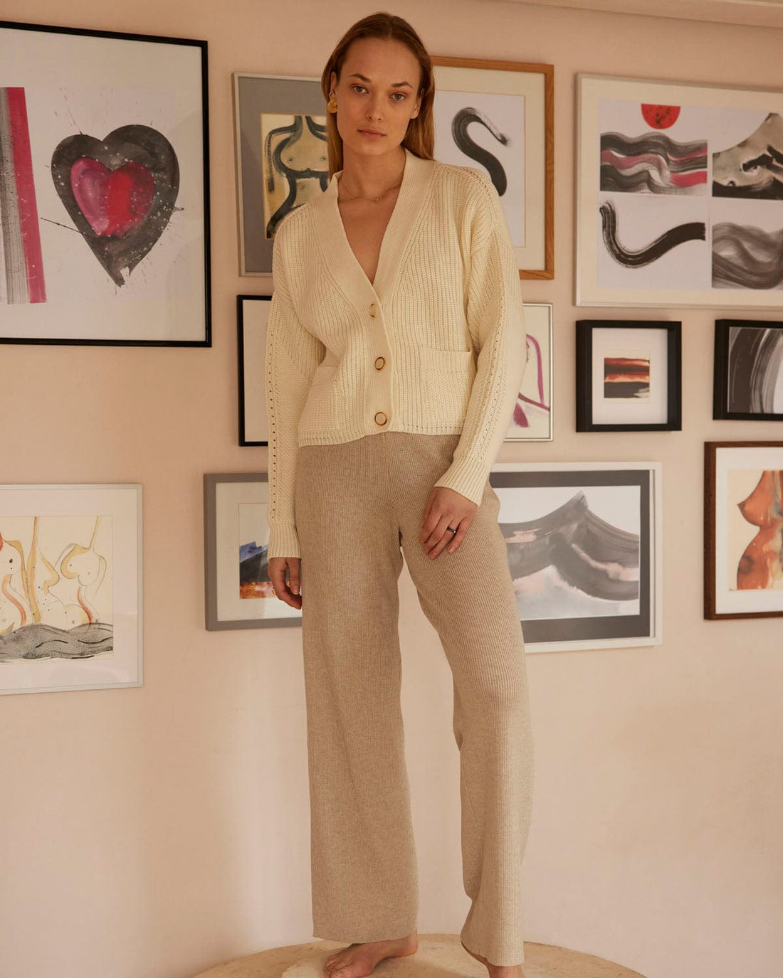 Rib Lounge: Beige Merino Wool Pants – The Knotty Ones