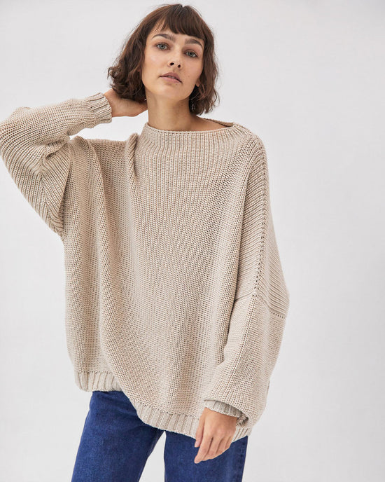 Laumės: Beige Merino Wool Sweater – The Knotty Ones