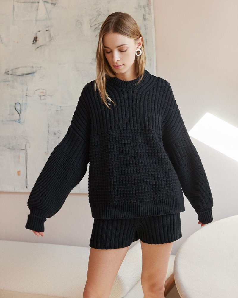 THE SHISHIKUI 　COLOR KNIT / BLACK 商品 – SHISHIKUI