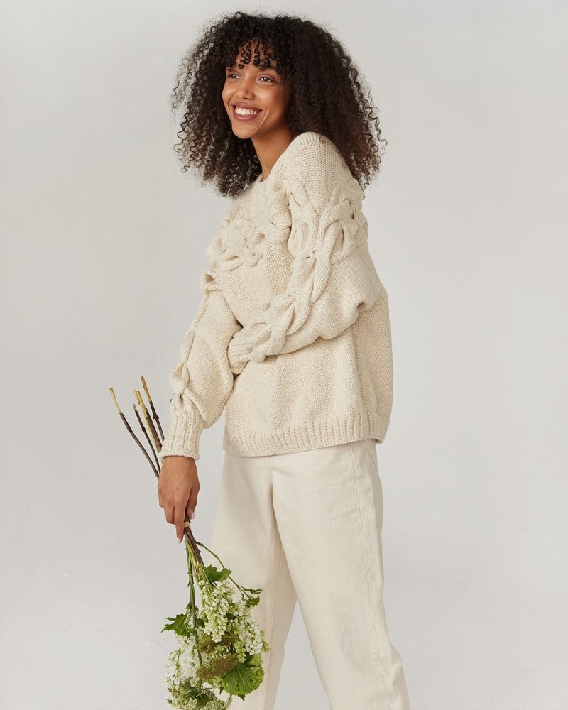 Jūra: Oat Milk Alpaca Wool & Cotton Sweater