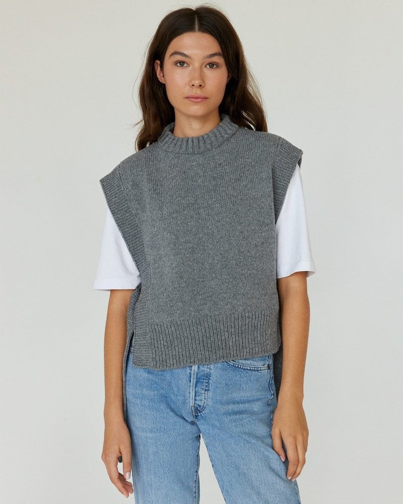 Kalvos: Dove Grey Merino Wool Vest – The Knotty Ones