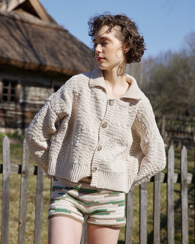 Prietema: Oat Crochet Cotton Jacket – The Knotty Ones